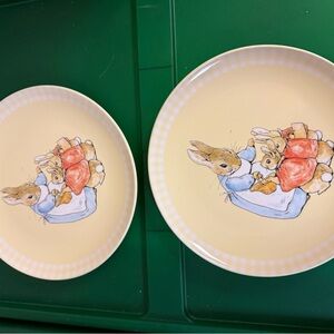 Charming Bunny Plate Set with Pastel Colors